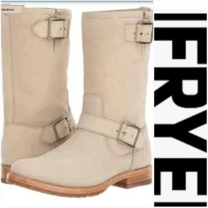 Frye Shoes - NWOT FRYE IVORY TALL NATALIE LEATHER BOOTS Frye Shoes - NWOT FRYE IVORY TALL NATALIE LEATHER BOOTS